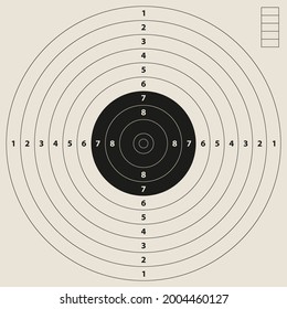 Shooting target - black and white, scalable vector