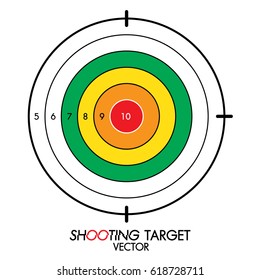 Shooting Target Circle Vector Illustration