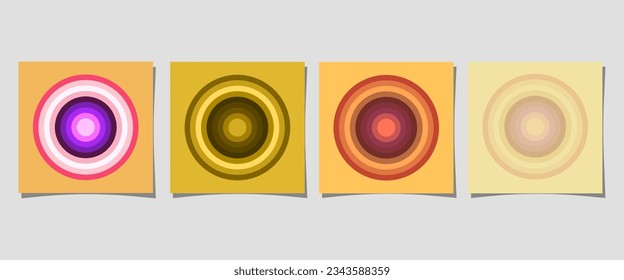 shooting target with color shape different. set of arrow board design with colorful different

