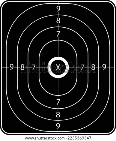 Shooting Target Firearms Vector Illustration