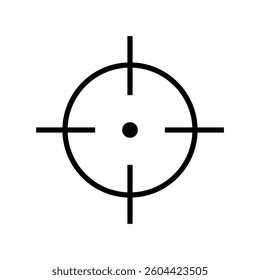 Shooting Target Icon in Flat Style with Aim and Sniper Focus for Precision