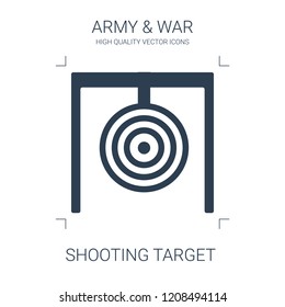 shooting target icon. high quality filled shooting target icon on white background. from war collection flat trendy vector shooting target symbol. use for web and mobile
