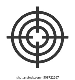 Shooting Target Icon Isolated on White Background. Vector illustration