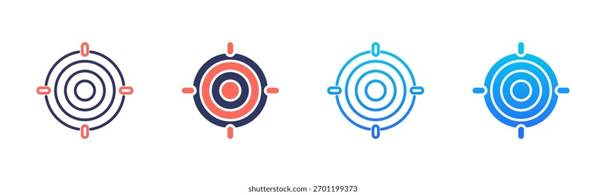 Paquete De Iconos De Destino De Disparo En Varios Estilos