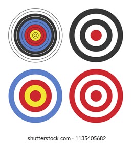 Shooting Target Icon Set on White Background. Vector