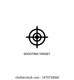 shooting target icon vector black design