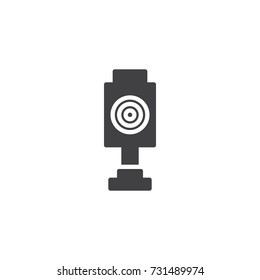 Shooting target icon vector, filled flat sign, solid pictogram isolated on white. Symbol, logo illustration.