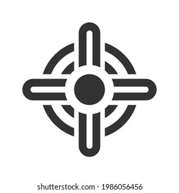 Shooting target icon (vector illustration)