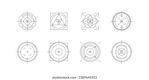 Shooting target icon vector illustration template