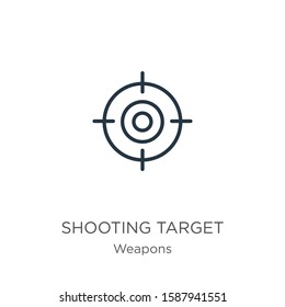Shooting target icon vector. Trendy flat shooting target icon from weapons collection isolated on white background. Vector illustration can be used for web and mobile graphic design, logo, eps10