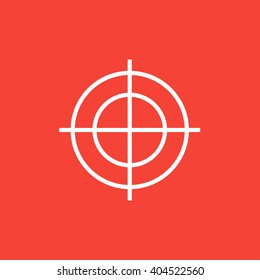 Shooting target line icon.
