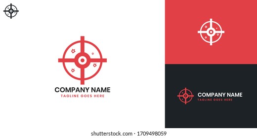 Shooting Target Logo - All elements on this template are editable with vector software
