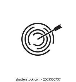 Shooting target logo design vector template