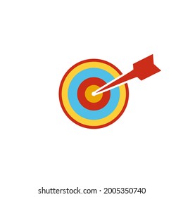 Shooting target logo design vector template