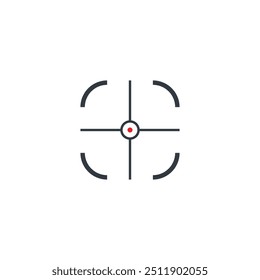 Icono de Vector de logotipo de tiro al blanco en diseño simple
