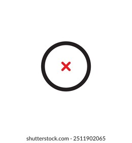 shooting target logo vector icon in simple design