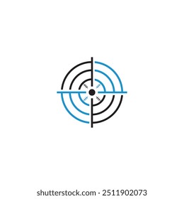 shooting target logo vector icon in simple design