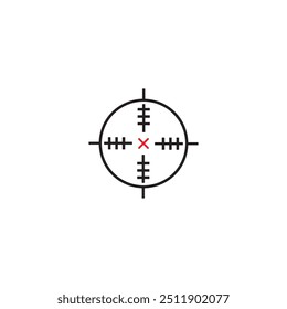 shooting target logo vector icon in simple design