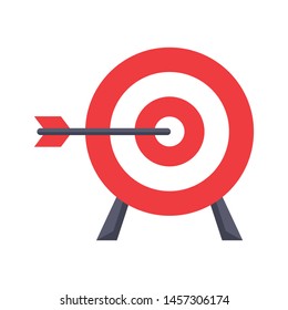 shooting target objetive goal cartoon vector illustration graphic design
