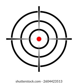 Shooting Target with Precision. Target and Aim Icon for Accuracy and Goal Setting