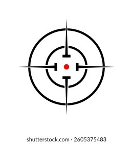 Shooting Target with Precision Aim Icon for Accuracy, Focus, and Goal Setting Design
