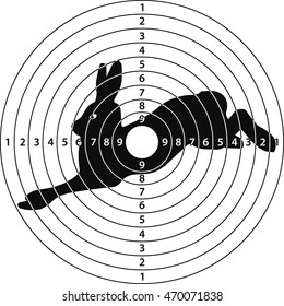 Shooting Target Rabbit Shooting Range Vector Stock Vector (Royalty Free ...