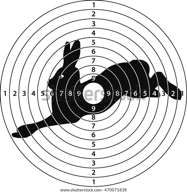 Shooting Target Rabbit Shooting Range Vector Stock Vector (Royalty Free ...