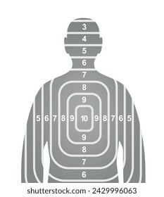 Shooting  target silhouette. vector illustration