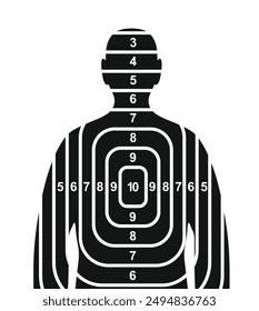 Shooting  target silhouette. vector illustration