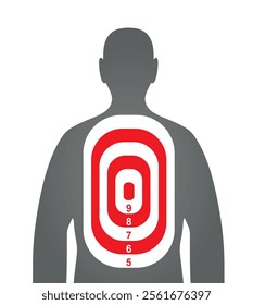 Shooting  target silhouette. vector illustration