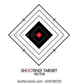 Shooting Target Square Vector Illustration