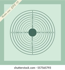 Shooting target vector icon.