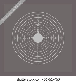 Shooting target vector icon.
