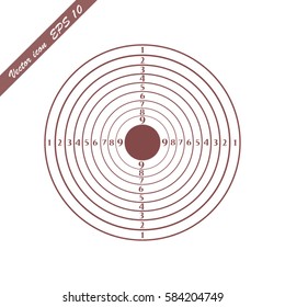 Shooting target vector icon.