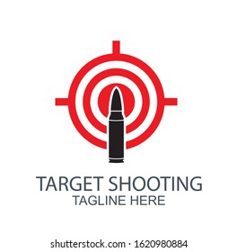 Shooting target vector icon illustration isolated on white background. Gun target logo. Flat web design elements for website, app or infographic materials.