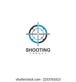 Shooting target vector icon isolated on white background