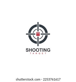 Shooting target vector icon isolated on white background