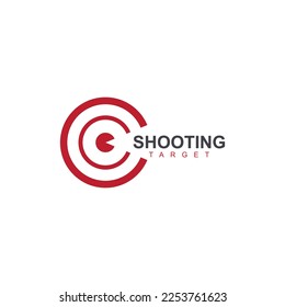 Shooting target vector icon isolated on white background