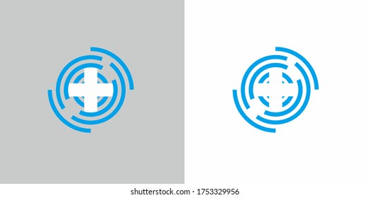 Shooting target vector icon set illustration isolated on white background. Gun target logo. Flat web design elements 