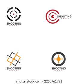 Shooting target vector icon set illustration isolated on white background