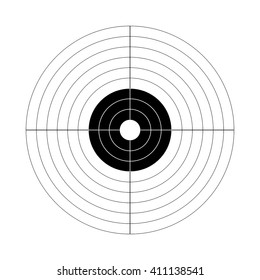 Shooting target. Vector illustration isolated on white background