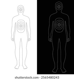 Shooting targets black and white. Vector
