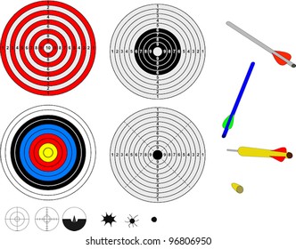 Shooting targets, impacts and projectiles