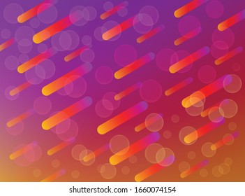 Aufnahme von Sternen auf Vektorillustration, mobiler Hintergrund auf Laptop-Bildschirm, transparenter Bokeh-Kreis, bunter Hintergrund mit geometrischen Formen