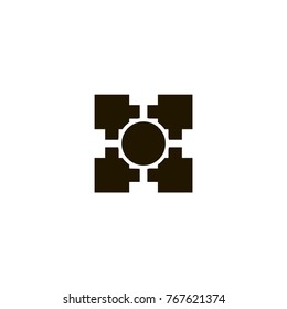shooting-mark icon. sign design