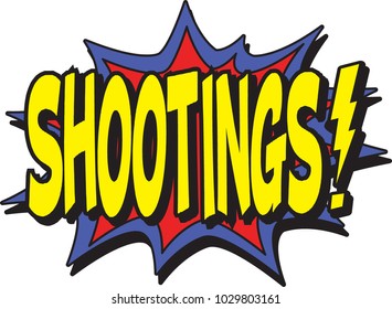 shootings comic sign