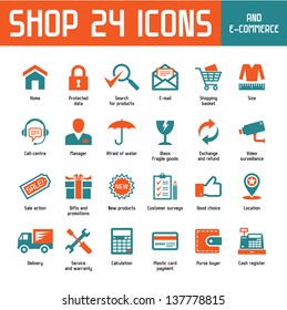 Shop 24 Vector Icons - Internet Shoppin & E-Commerce