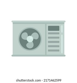 Shop air conditioner icon. Flat illustration of shop air conditioner vector icon isolated on white background