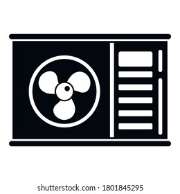 Ver el icono del acondicionador de aire. Ilustración simple del icono vectorial del acondicionador de aire de tienda para el diseño web aislado en fondo blanco