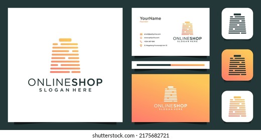 shop arrwo logo illustraction vector graphic design template. Good for business, company, icon, modern, technology, internet, brand, advertising, and business card